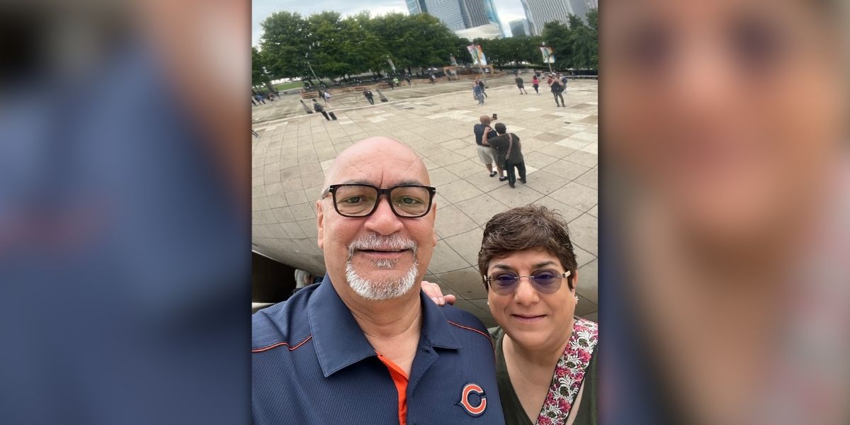 Rita Perez visiting Chicago with her husband